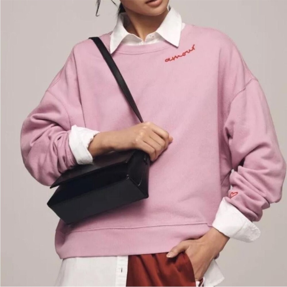 Anthropologie Pink Sweatshirt